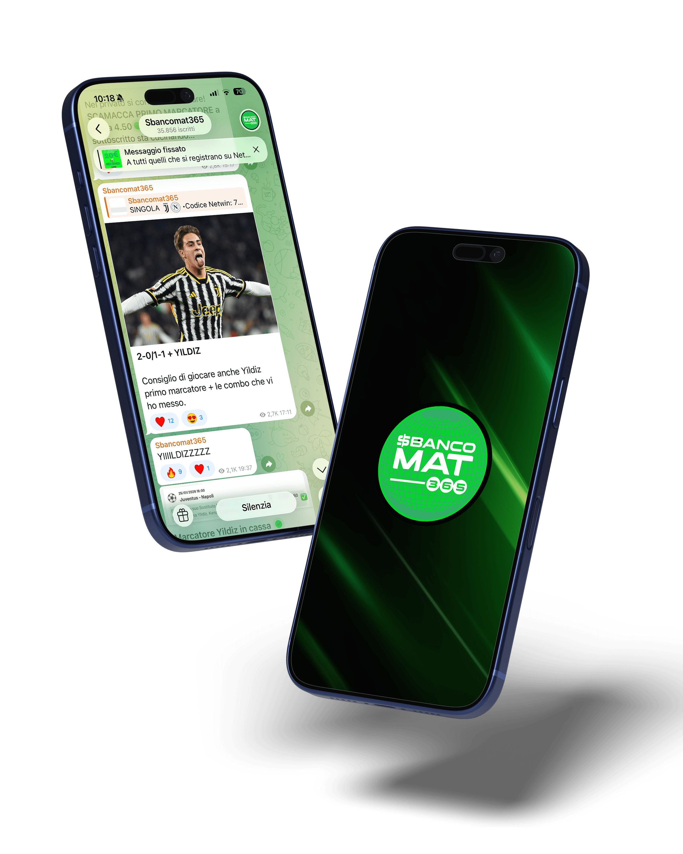 Anteprima canale Telegram Sbancomat365 con pronostici calcio